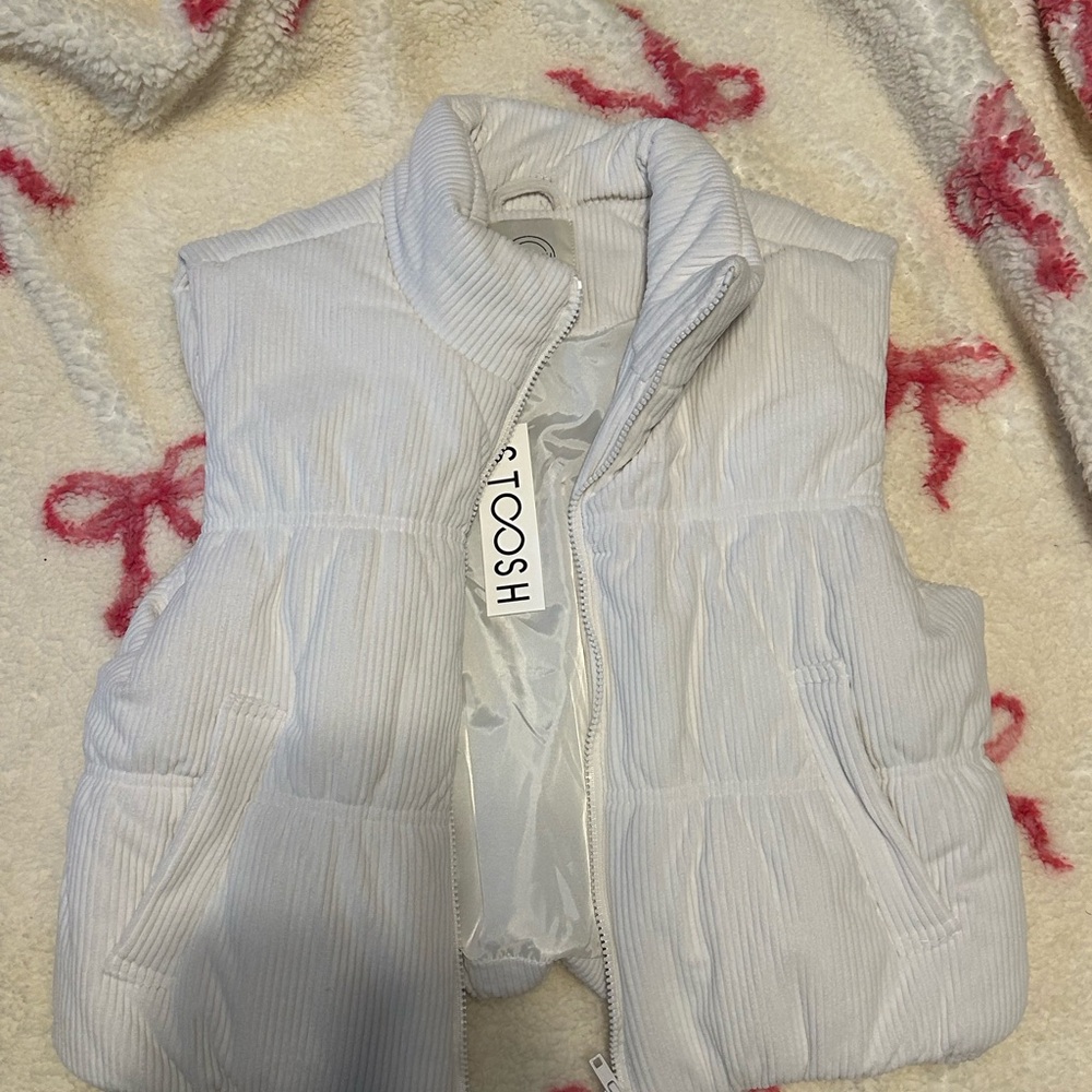 Stoosh Ribbed White Vest